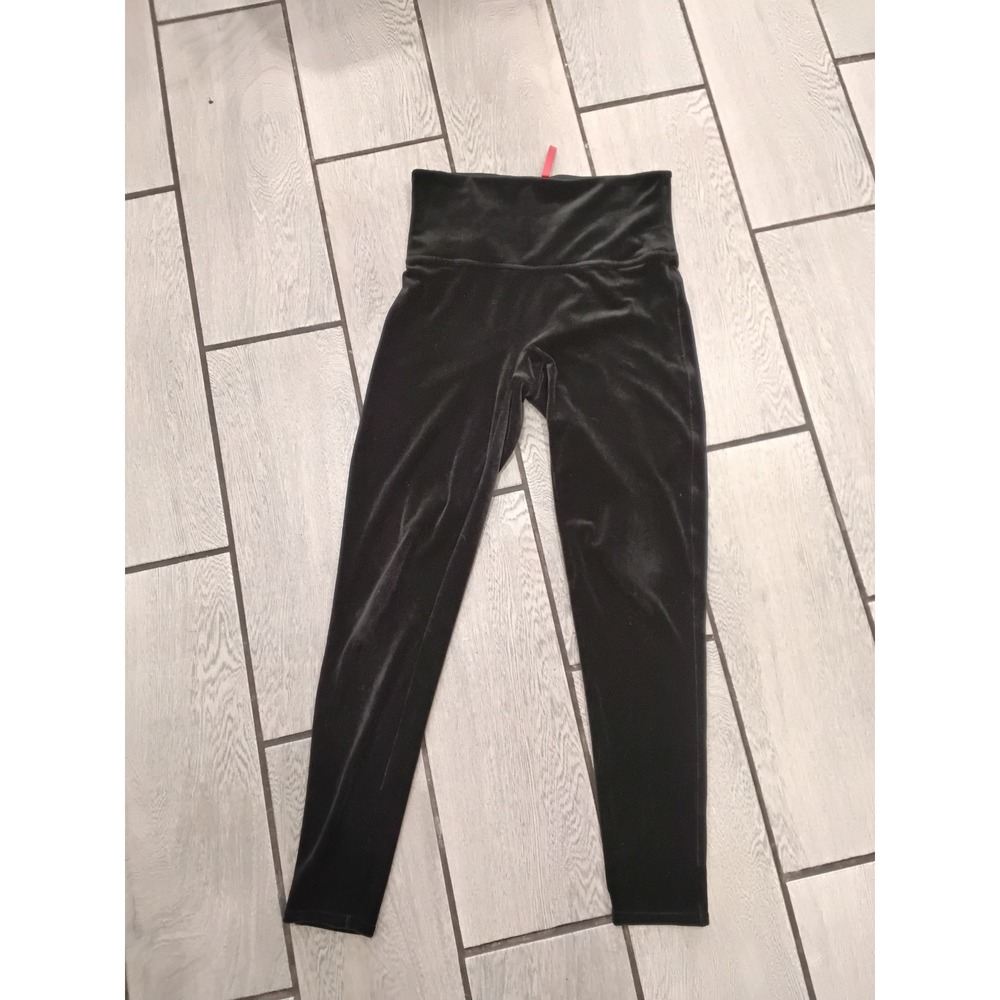 SPANX Velvet High Waisted Leggings Black Size L Luxe Comfortable Athleisure